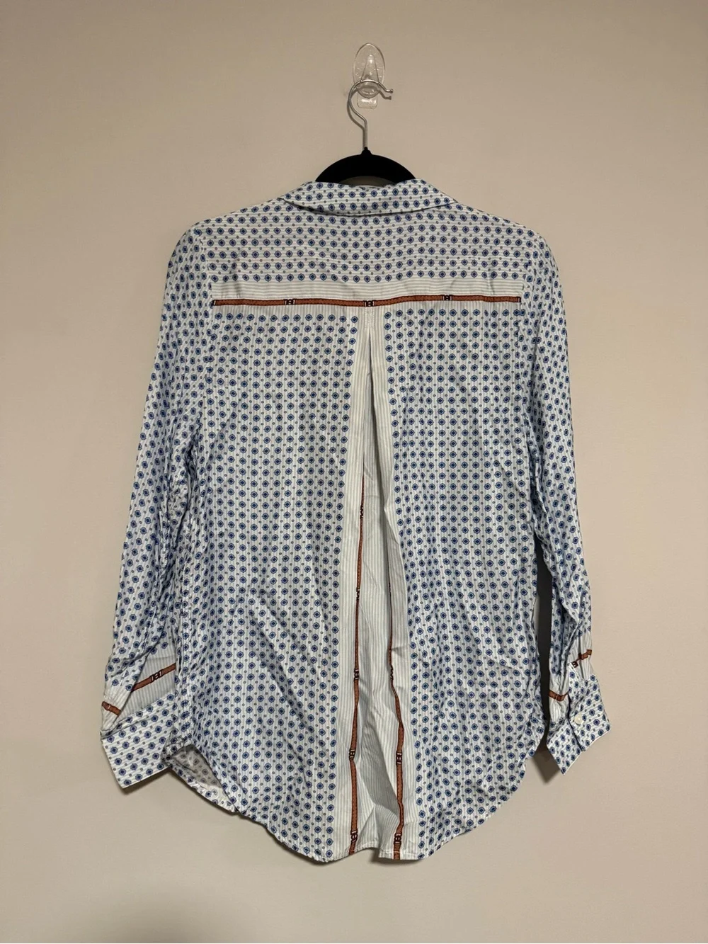 J. Crew Drapey Scarf Print Button Up Shirt Size Small Old Money Preppy Classic